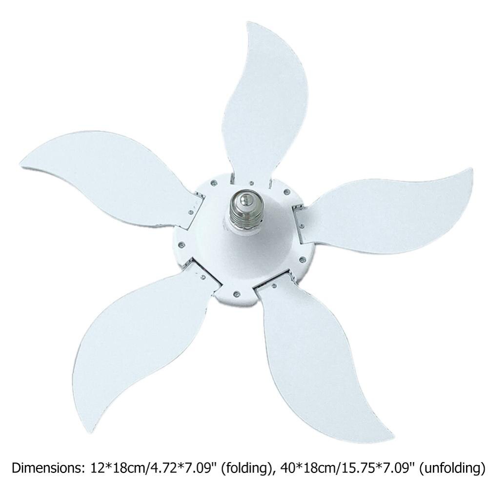 Vijf-Blad Vouwen Led Lamp Fan Blade Vervorming Garage Kroonluchter 360 Graden Geen Dode Hoek Verstelbare Plafondlamp