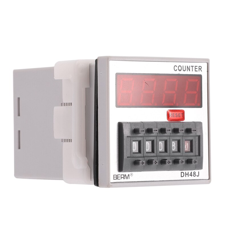 DH48J-A AC220V 50/60Hz Digital Counter Relay Display Counting Relay 1-999900 11-Pin