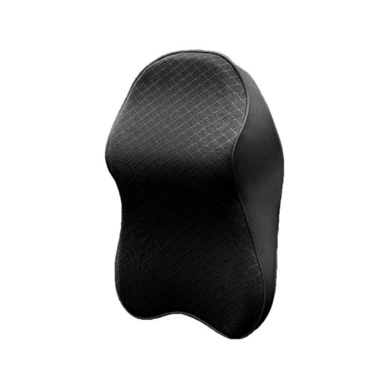 Zagłówek fotela samochodowego Podkładka szyi poduszka wspomagająca 3D z pianki pamięć oddychająca poduszka podróżna X5XE: mały-czarny