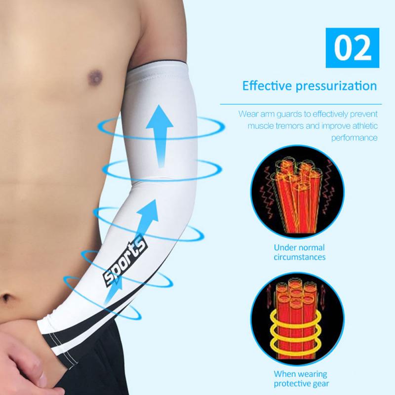 2 pcs Arm Sleeves Ice Fabric Sun UV Protection Cooling Warmer Arms Sleeve Summer Sun Cool Outdoor Cuff Cover Arm Sleeve Unisex