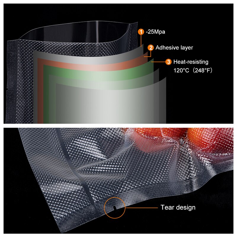Keuken Vacuüm Sealer Verpakkingsmachine Voedsel Saver Bag Vacuüm Sealer Zakken Voor Voedsel Verse Lang Houden Opbergzakken Vacuum Sealer