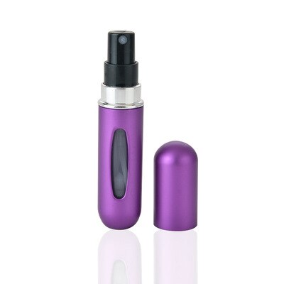 Vaporisateur de parfum rechargeable en aluminium, facile à transporter, Mini récipient, bouteilles de stockage de cosmétiques vides, 5ml: 5ml PURPLE
