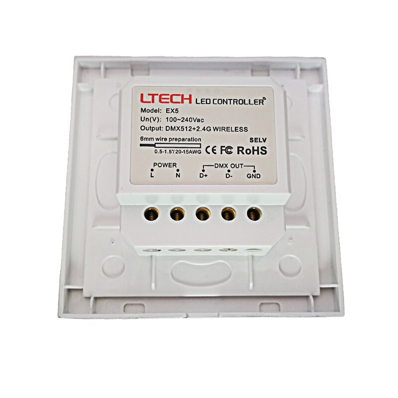led Dimmer 4 zones Touch Panel Wall Mount Dimming 2.4GHz&DMX AC100-240V Dimmer with F4-5A F4-CC receiver and RF remote