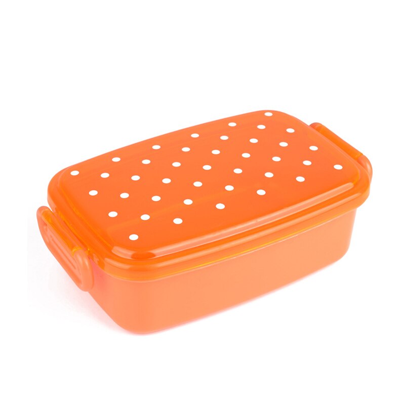 Mini lunchbox söt djur japansk dubbelskikt lunchbox barnens lunchbox mikrovågslåda: Stil c-orange