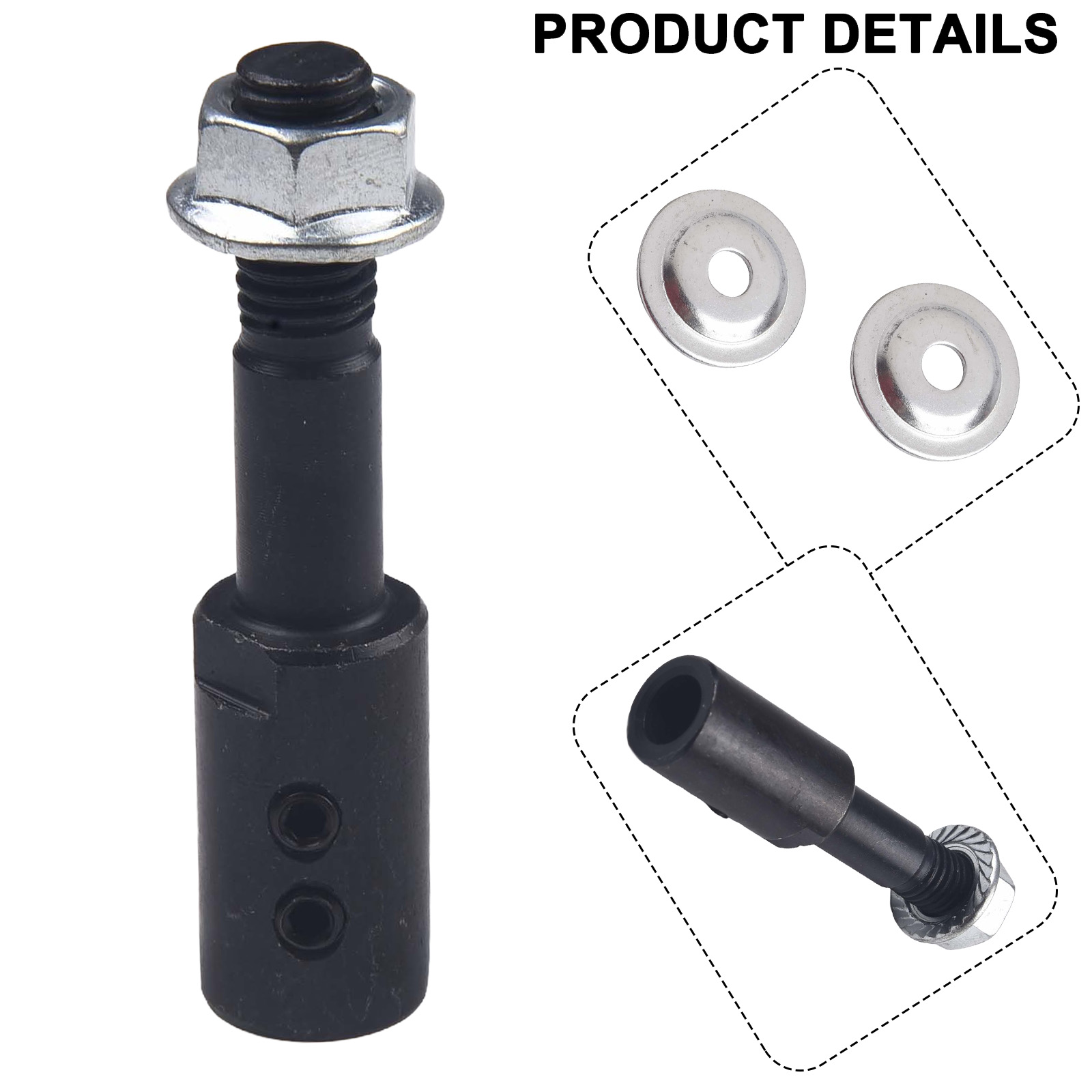 1 sæt spindeladapter til slibning, polering, 5-16mm- akslet motor, bænksliber, slibeskive, forbindelsesaksel, spindeladapter