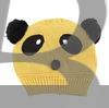 Unikids 1 st färgglada härliga djur panda babyhattar, kepsar barn pojke flicka virkade mössa hattar, panda mössa hatt beani: Gul