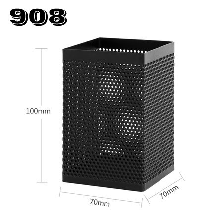 Deli 908 metal pencil stands mesh pen holder desktop stationery metal pen stand: 908