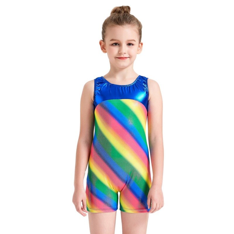Kids Dance Leotard Sleeveless Ballet Dance Exercise Clothes Slim Biketard Catsuit Gymnastics Suit Clothes: C / 10