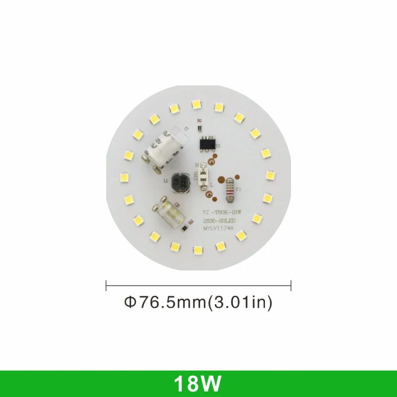 LED Round Chip 55W 45W 38W 28W 18W 14W 10W 5W for Light Bulb 2835SMD DOB Light Beads AC 220V No Flicker Bulb Chips Lighting Lamp: Warm White