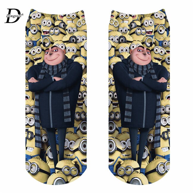 BAEKADOO Unisex Casual algodón 3D dibujos animados impreso Calcetines: A132
