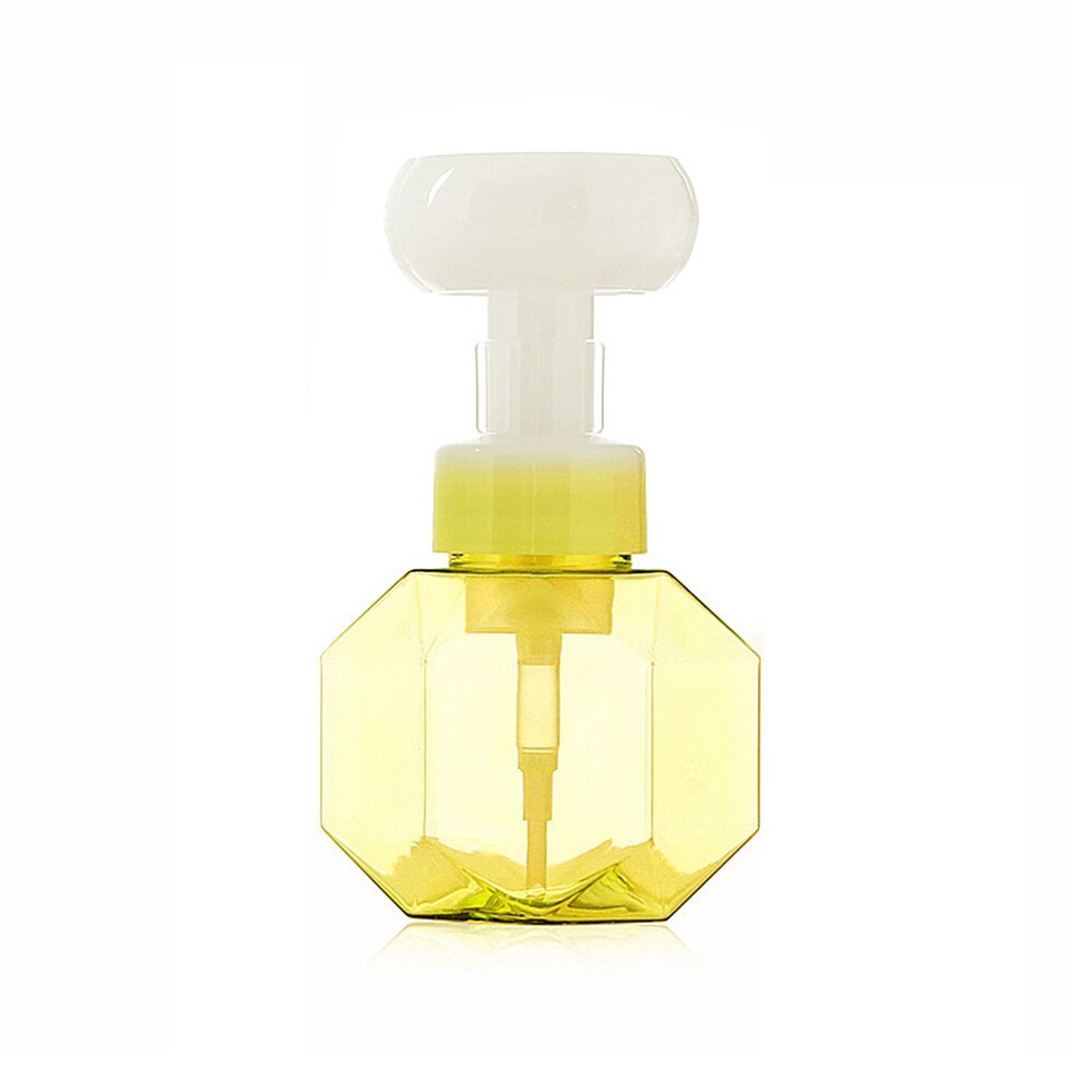Flower Liquid Soap Dispenser Stamp Hand Soap Pump Bottle Floral Foam Bubbler Handsoup Plastic Bathroom Trip Travel Storage Jar: styleA yellow