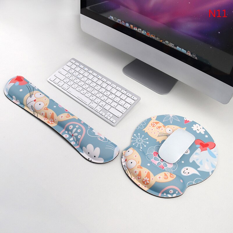 1Pc Keyboard Wrist Rest Pad Mouse Keyboard Wrist Rest Support Pad Set Ergonomic Wrist Cushion Support With Memory Foam: N11