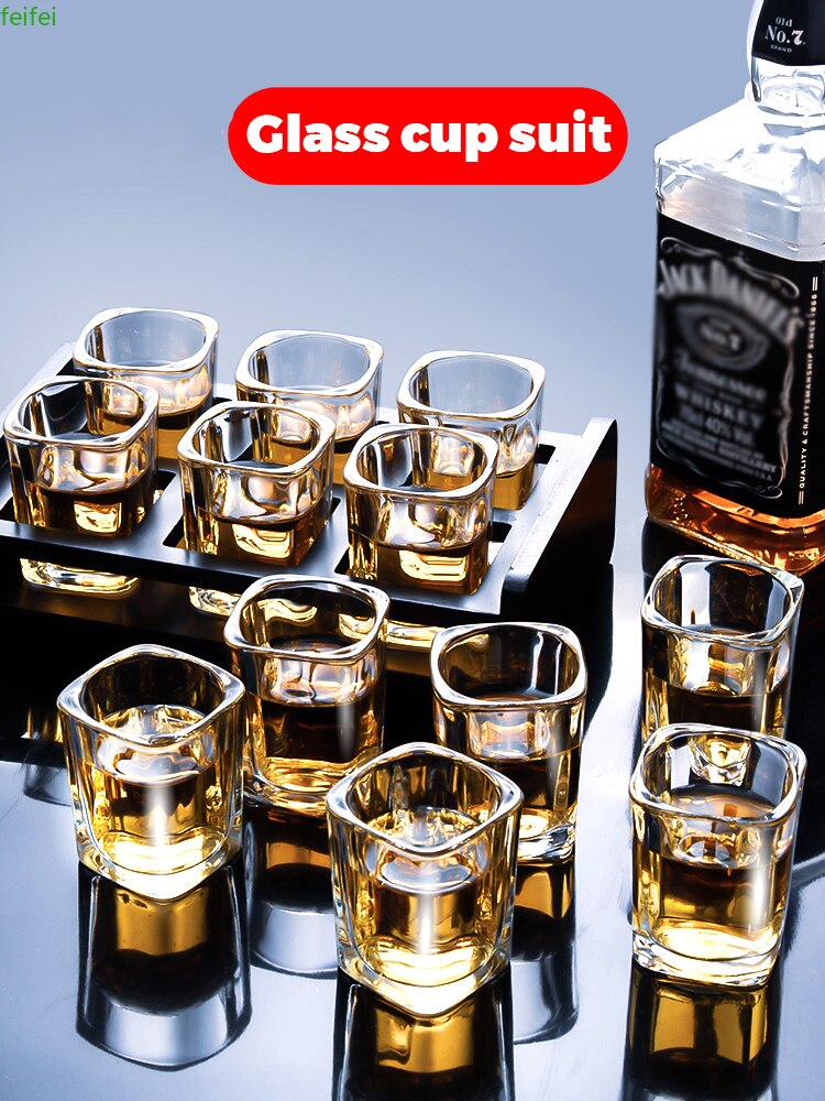 White Wine Glass Household Glass Wine Glass Set 6 Wine Glasses Small One Cup 2 Two Spirits Shot Glasses