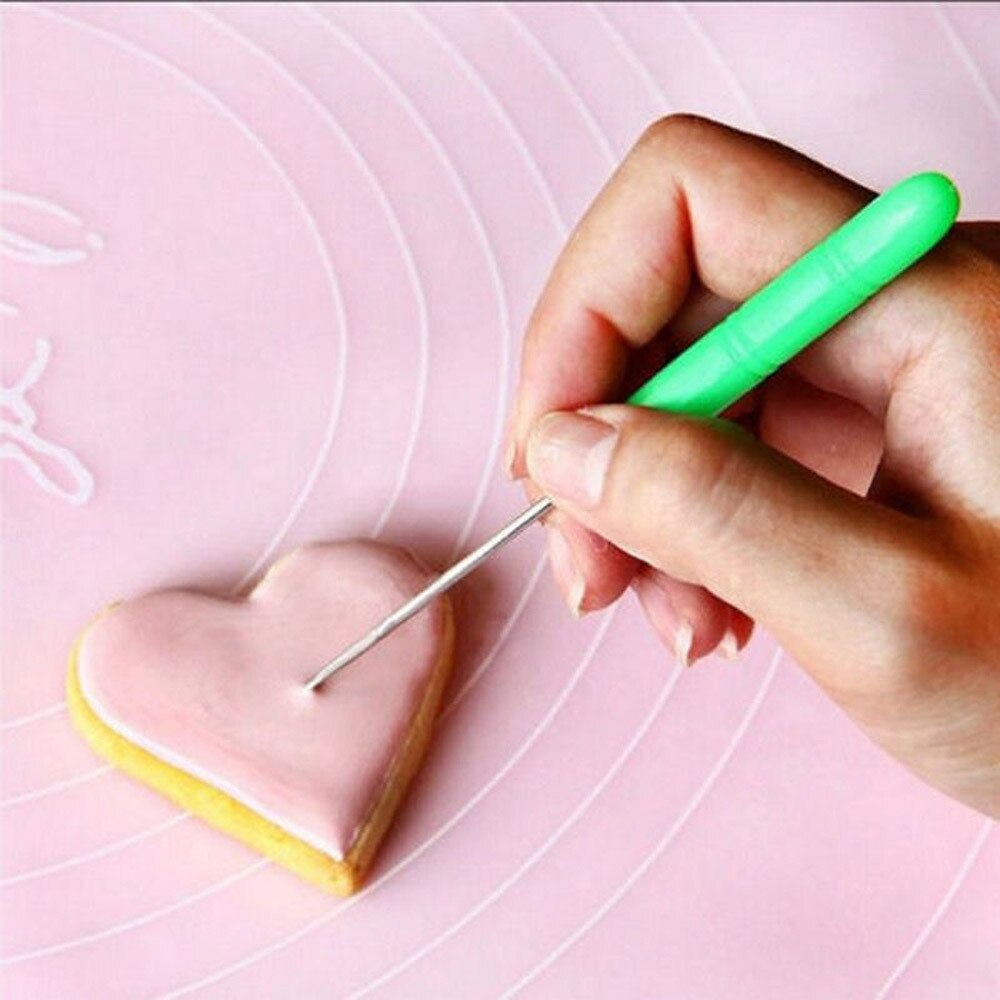 Tijeras para decoración de uñas, 2 uds., con de flores, decoración de rosas, herramientas para repostería, pastelería, Fondant: random color pin