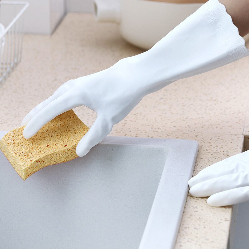 Guantes para lavar platos de látex de goma, guantes impermeables, ultrafinos y gruesos suministros de limpieza para tareas del hogar Cocina