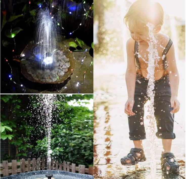 Solar Water Fountain Pool Pond Waterfall Fountain Garden Decoration Outdoor Bird Bath Solar Powered Fountain Floating Water