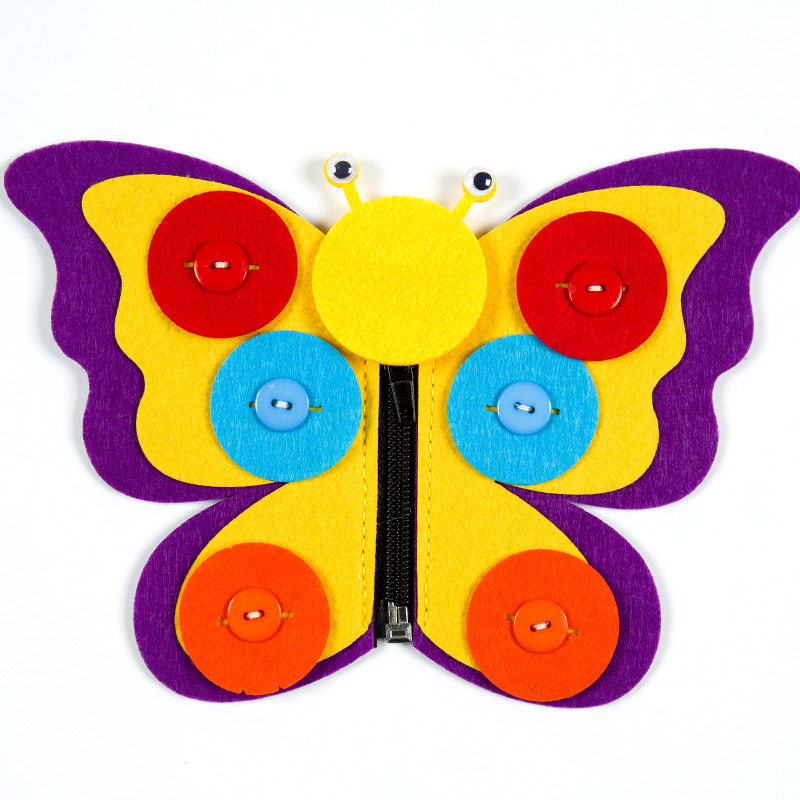 Boutons à fermeture éclair à main, enseignement manuel de la maternelle, bricolage tissu à tisser, jouets éducatifs d'apprentissage précoce pour enfants, aides Montessori: 12