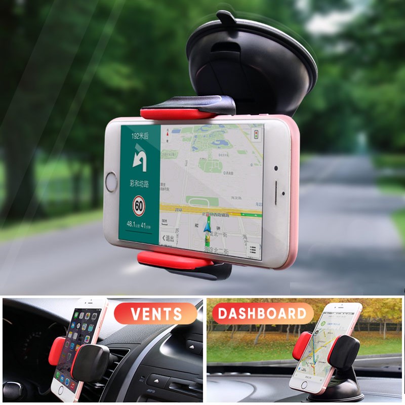 Universele autohouder voor telefoon in de auto, luchtroosterclip, voorruitzuignap, mobiele telefoonhouder, gps-standaard voor iphone 11, samsung