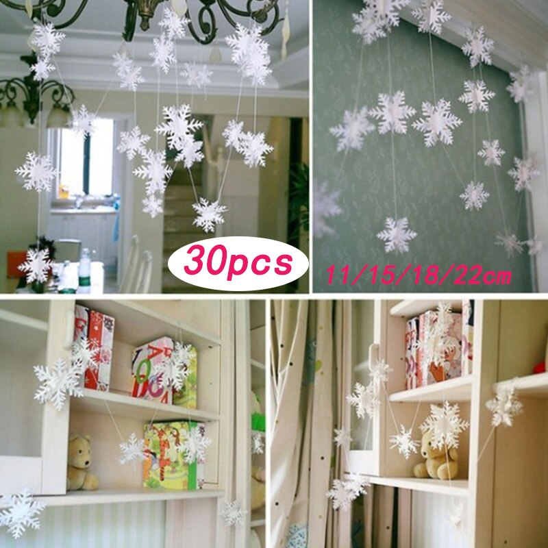 3 stuks sneeuwvlokkerstversiering kerstboomversiering