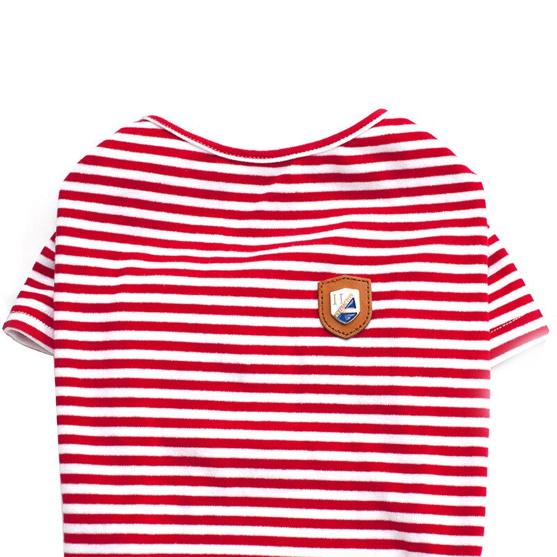 Disfraz de perro de algodón a rayas, camiseta de perro, ropa para mascotas, ropa bonita