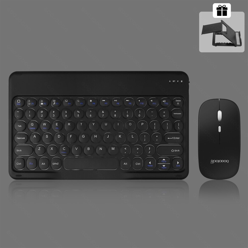 Set de teclado y ratón inalámbrico con Bluetooth, accesorio ideal para el iPad, compatible con Xiaomi, Samsung, Huawei, Android, iOS y Windows: black C