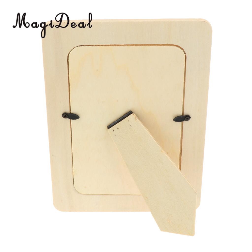 24PCS Wooden Frames For Crafts, 3 X 5 In Wooden Craft Frames Picture Crafts Picture Decorate Paintable Diy Projects School Home