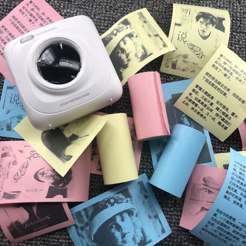 Printer papers Printable Paper Roll Direct Thermal Paper 57*30mm for PeriPage 4pcs