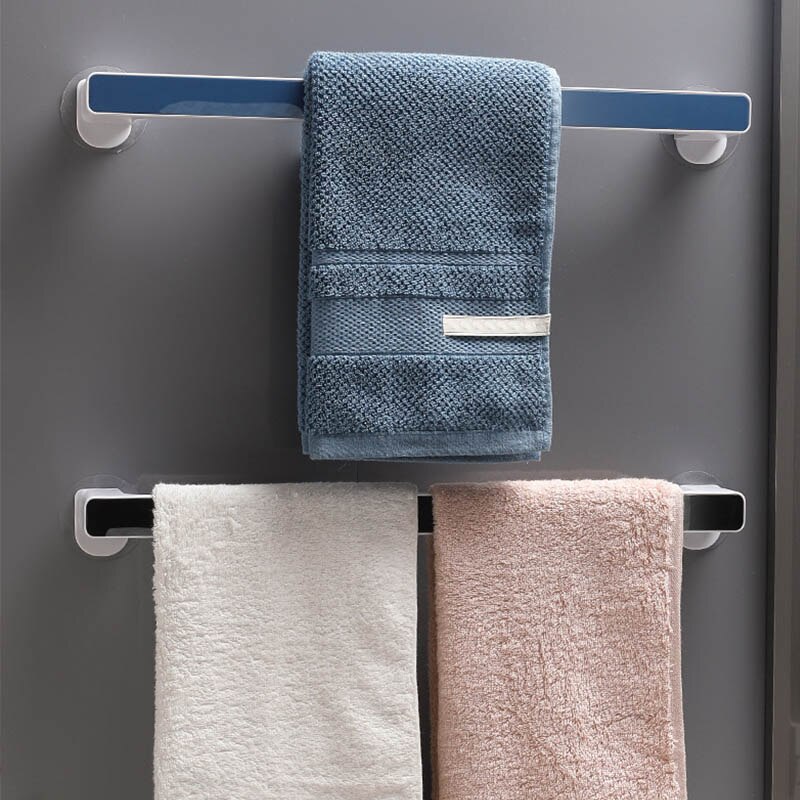 1Pc Zelfklevende Handdoek Houder Rek Muur Handdoek Hanger Badkamer Bar Plank Rolhouder Opknoping Haak Organisator
