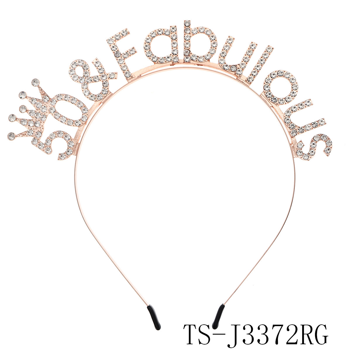 Diadema de feliz cumpleaños con letras en inglés y diamantes de imitación brillantes para mujer, Material de aleación de Zinc, joyería de , accesorio Popular para el cabello: Amarillo claro