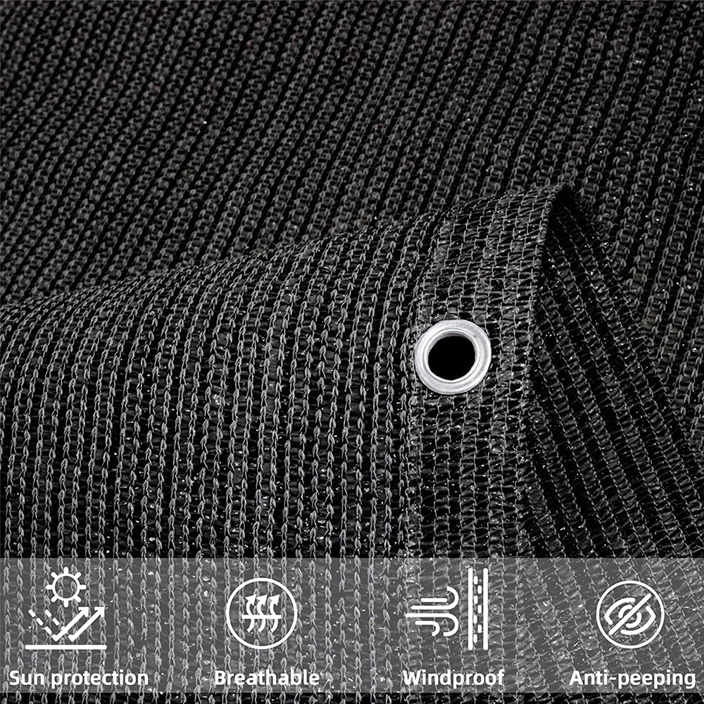 Couverture d'écran de confidentialité de balcon, écrans de jardin avec attaches de câble, tissu d'ombrage imperméable pour Patio extérieur, appartement, arrière-cour