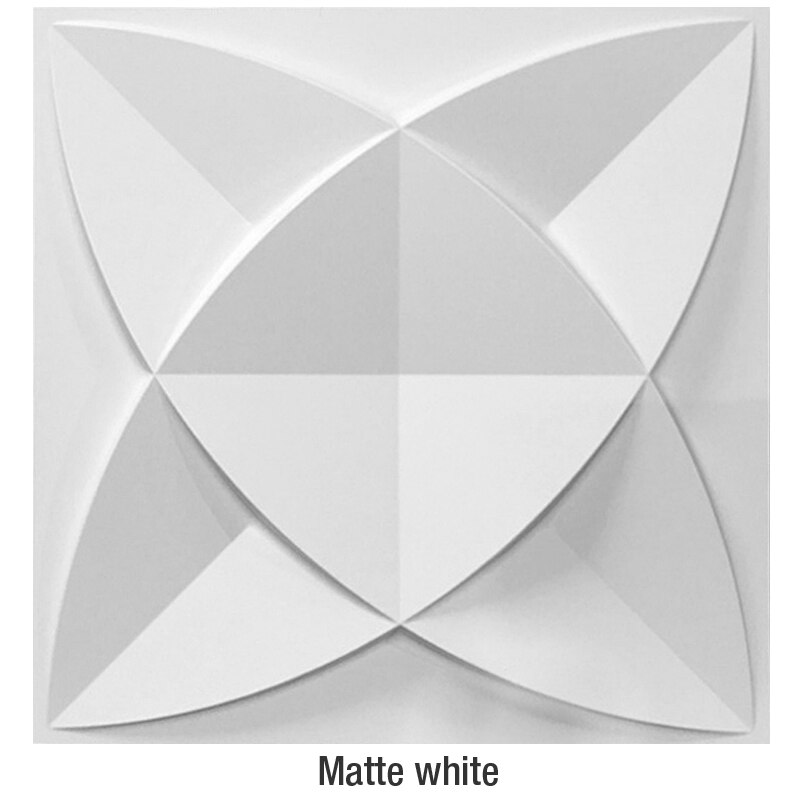 30x30cm 3D three-dimensional wall sticker decorative living room wallpaper mural waterproof 3D wall panel mold bathroom kitchen: Matte white