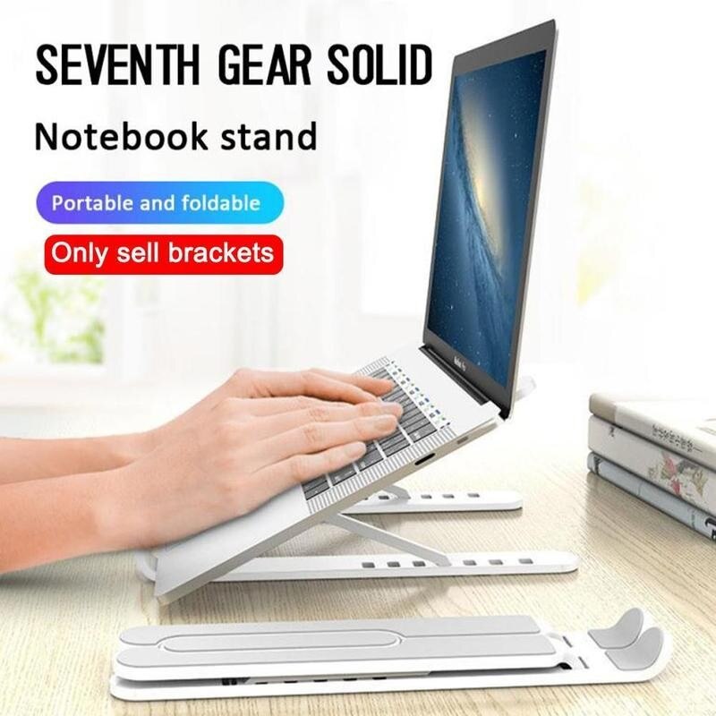Sammenleggbar bærbar nettbrettstativ med kjølevifte varme macbook kjøligere luftavledning hp pro bærbar holder til stasjonær stativ  e0 w 9