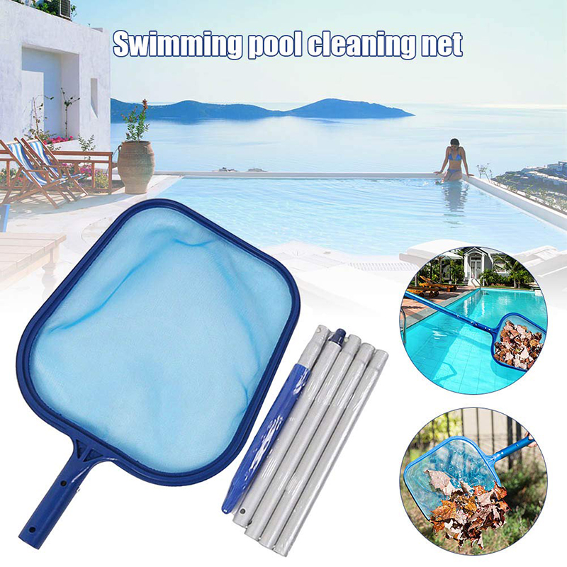 Swimming Pool Salvage Net Pool Landing Cleaner Net Cleaning with Aluminium Telescopic Pole Fish Pond Skimmer Leaf Garbage