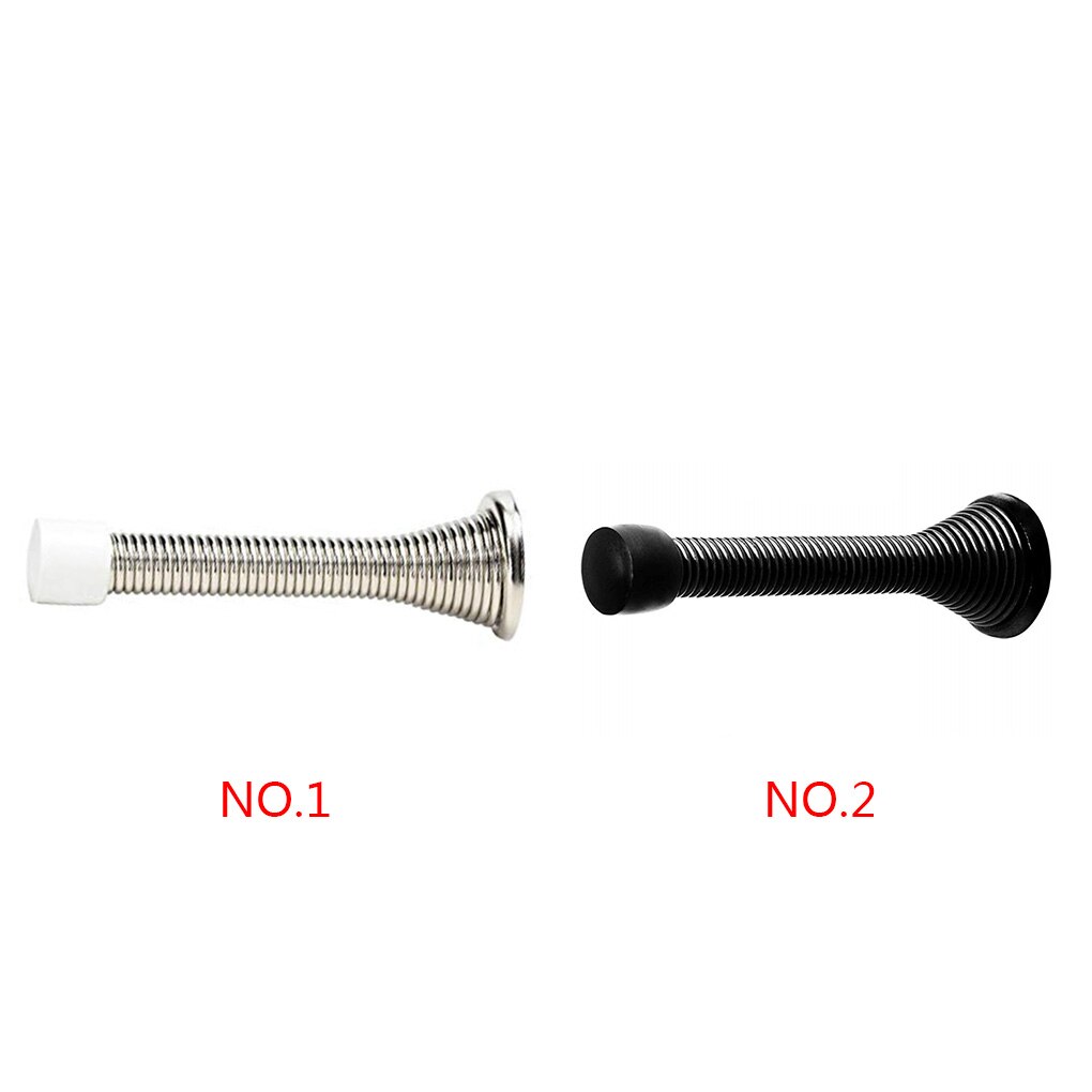 High Spring Door Stopper Heavy Spring Fine Wire Drawing Metal Door Anti-Collision Door Stop Household Hardware Supplies