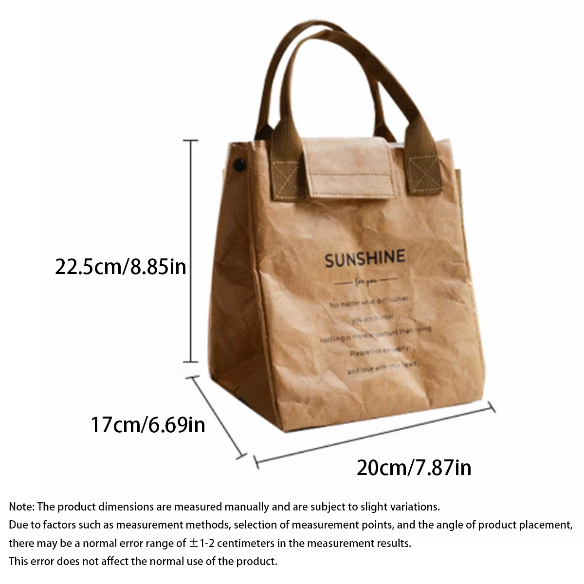 Papiertüte Thermotasche benutzerdefinierte tragbare Lunchtasche Kraftpapier gekühlte Bento-Tasche Büroangestellte tragbare Lunchbox-Tasche