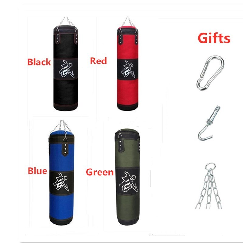 Saco de pancada profissional para treinamento, vazio, suspenso, resistente, com corrente de metal, gancho, fivela, para combate a karatê