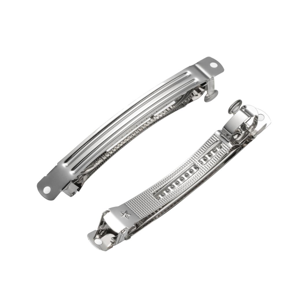 Pasador francés de Metal para el pelo, Base de horquilla a presión, ajuste para bricolaje, soporte para cola de caballo, suministros de joyería, accesorios, 10 Uds.: L