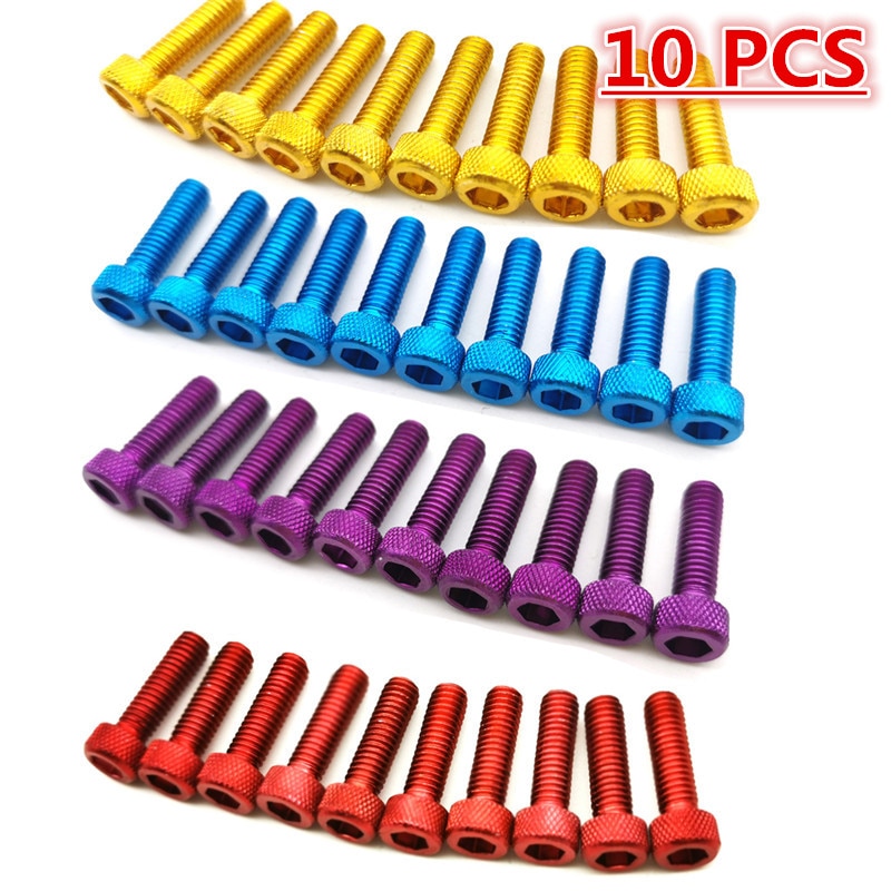 Decoraciones de colores: rojo, azul, dorado, Morado, plateado, universal, accesorios de motocicleta M6, pegatina de tornillo para motocicleta, tornillos para moto 6MM