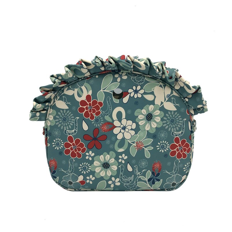 Floral Border Lining Insert Zipper Pocket Canvas Inner Pocket for Omoon Obag for O Bag silicon bag women handbag accessories: Type 6