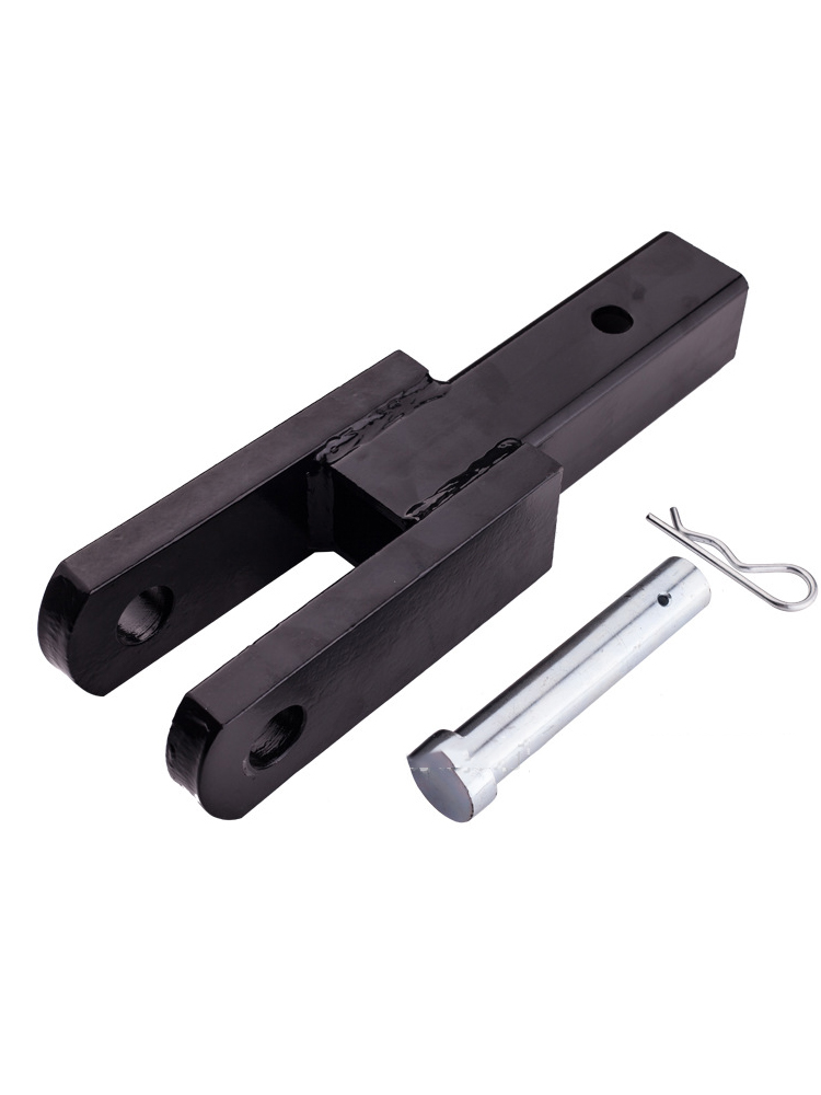 Clevis Hitch Mount 2" Receiver 3-Ton Tractor Clevis Hitch With Clevis Pin U-Shaped Trailer Connection Rod Trailer Loaded Adapter: Brown