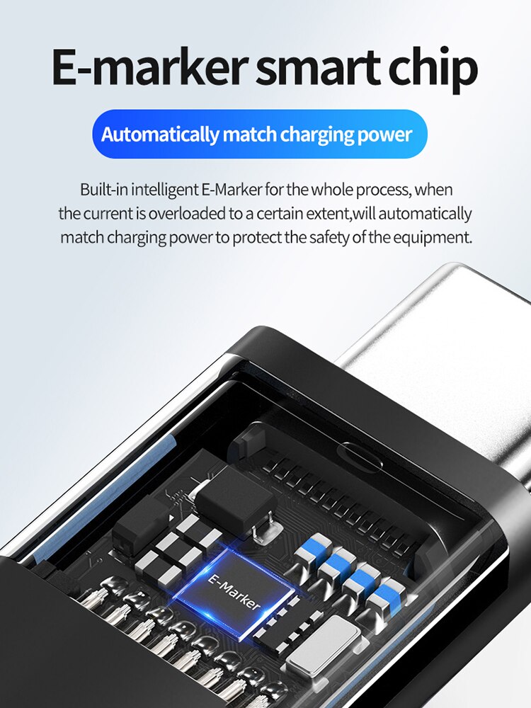 Thunderbolt 4/3Cable USB4 40Gbps USB Type C to Type C PD 100W 8K Cable Data Transfer USB-C Cable for Macbook Thunderbolt 4 Cable