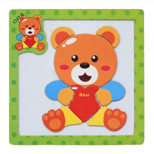 24Styles 3D Magnetic Puzzle Jigsaw Wooden Toys 15*15CM Cartoon Animals Traffic Puzzles Tangram Kids Educational Toy for Children: CX-XK-O