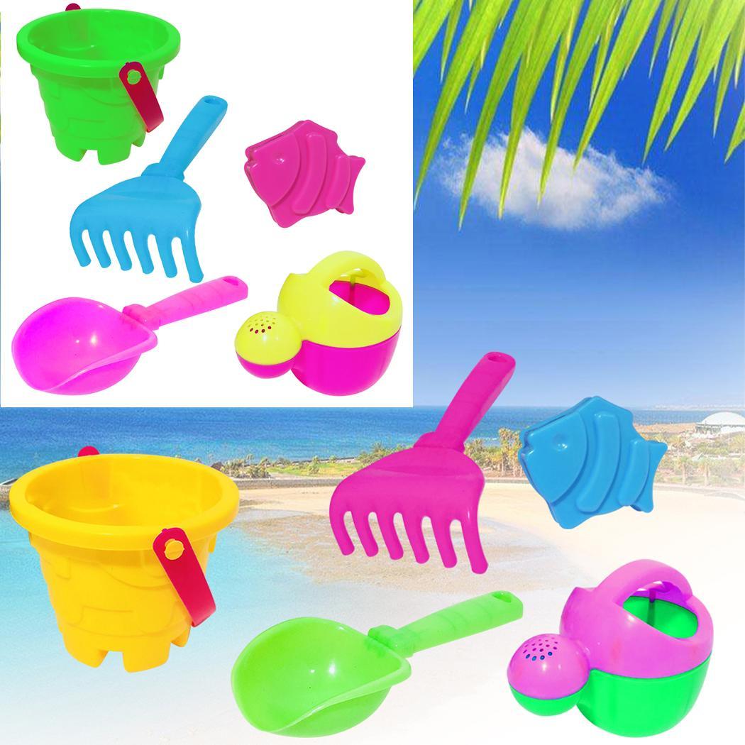 5 pièces enfants plage jouet râteau pelle seau extérieur au-dessus de 3 ans enfants sable jouant ensemble de jouets aléatoire