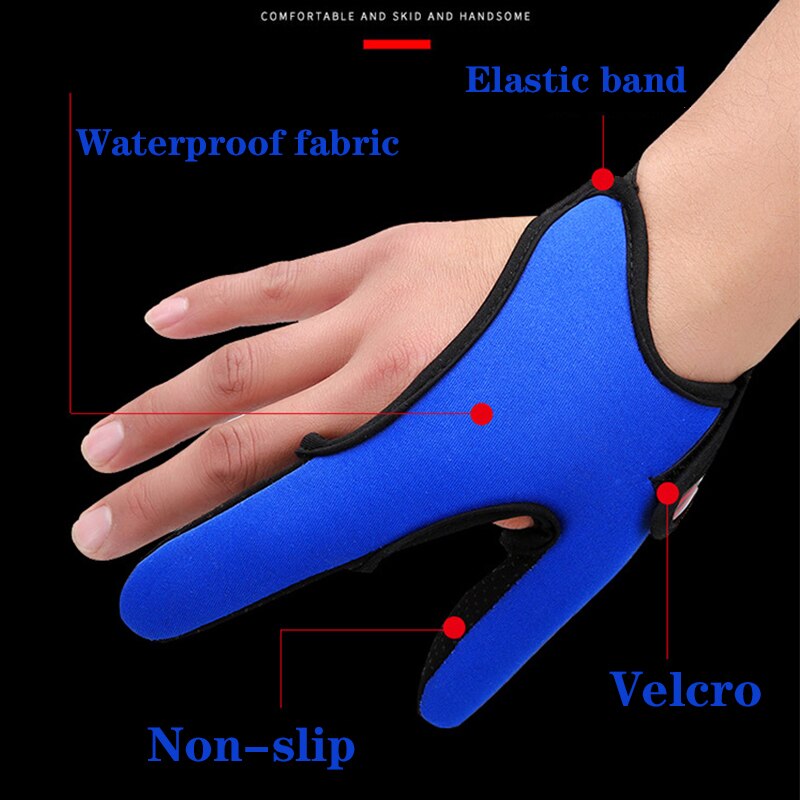 Fiske till hands halkfritt fiske tvåfingers handskar andningsbara sporthandskar fiskeutrustning handskar sjöstång fiskehandskar