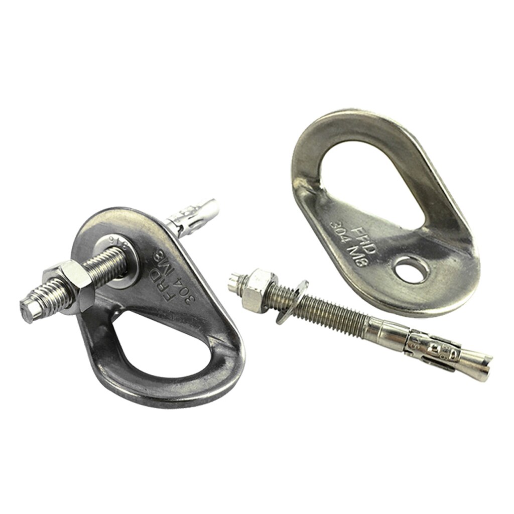 Rock Climbing Nut Piton Stainless Steel Anchor Expansion Bolt Hangers Set