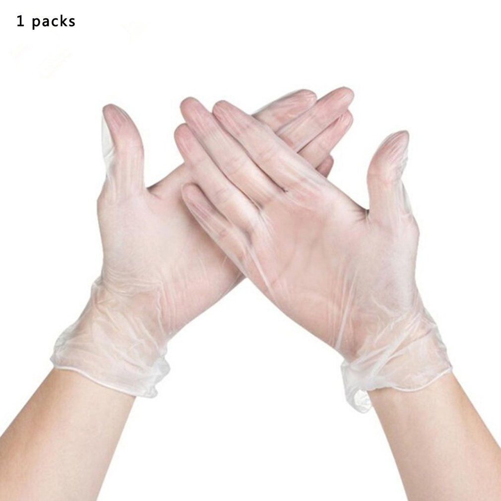 Disposable Transparent Pvc Latex Ding Qing Gloves Beauty Tattoo Protective Labor Insurance Industrial Gloves Pvc Gloves: S