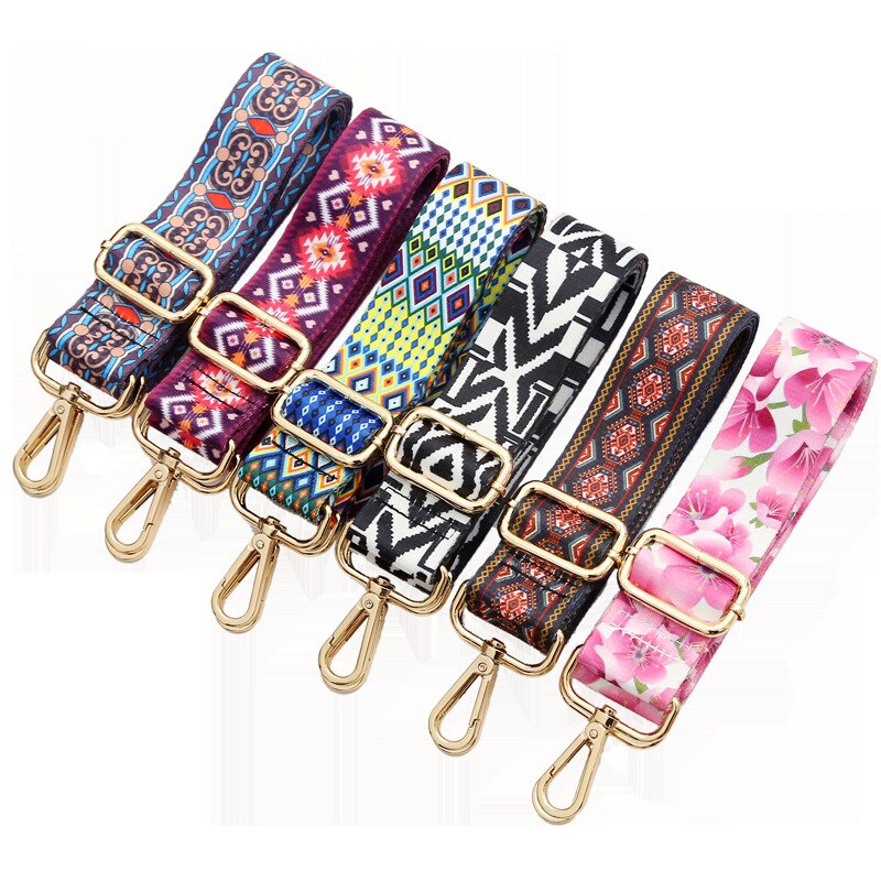 Dame o taske sølv krog skuldertaske strop nylon crossbody messenger taske regnbue håndtag til tasker tilbehør