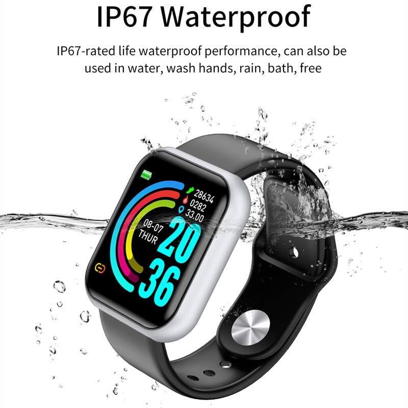 neue Smart Uhr männer Herz Rate Blutdruck Wasserdichte Sport Frauen Smartwatch Fitness Tracker Y68 Für IOS Android iPhone