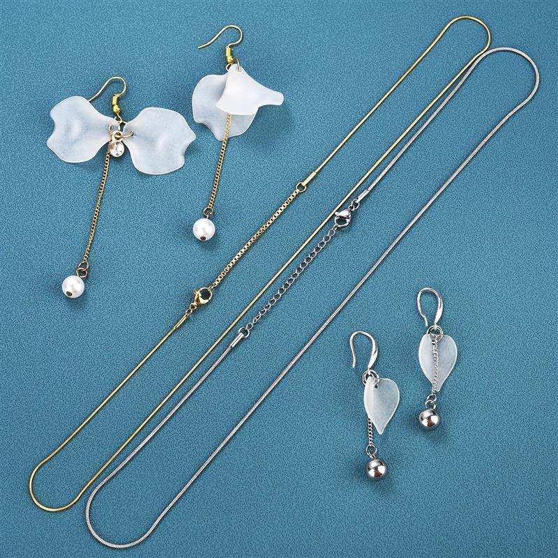 10 Uds. De cadena de extensión soldada de acero inoxidable de 3cm/5cm, collar dorado, extensor de pulsera, cadenas de cola para suministros de joyería DIY