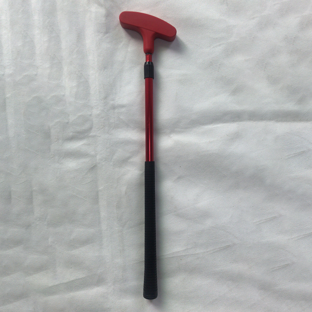 Kids Junior Golf Putter Club Children Double Side Mini Rubber Head Putter Retractable Height Kids Adults Golf Putter: Red